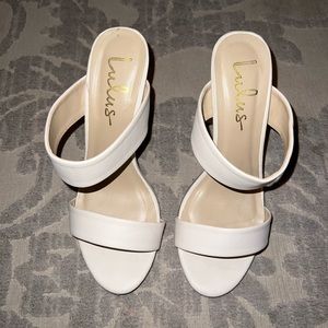 Lulu’s White Sandal Heels